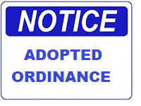 Ordinance adopted